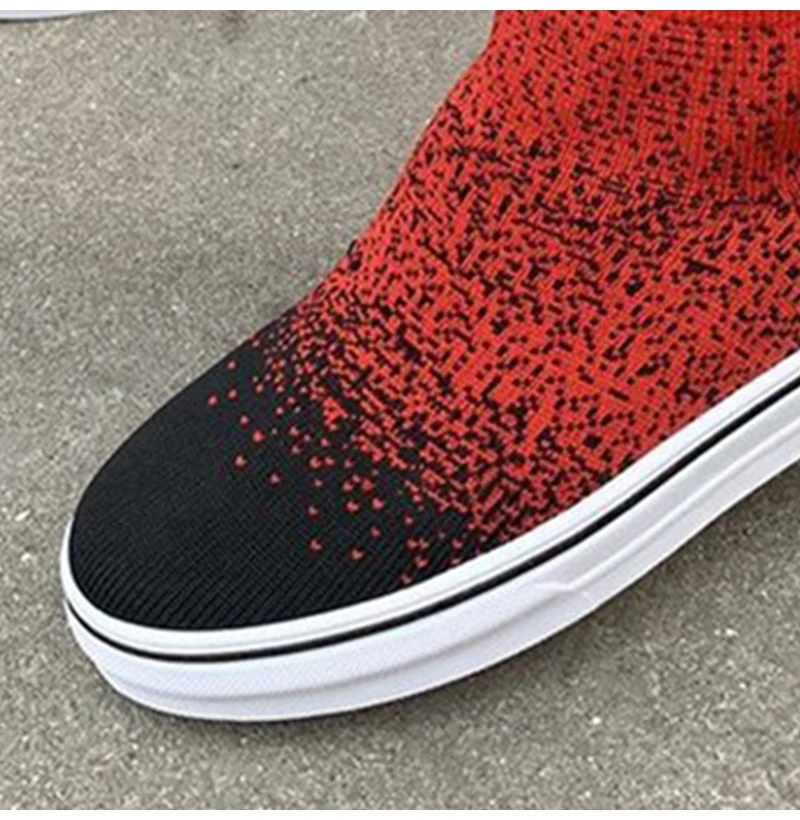 

Women Sneakers Women's Slip On Sock Vulcanized Female High-top Flat Woman Soft Sport Shoes Ladies Casual Footwear Big Size 43