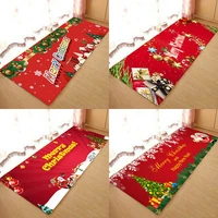 christmas mat christmas holiday atmosphere santa claus christmas elemental printed flannel home anti slip absorbent mat