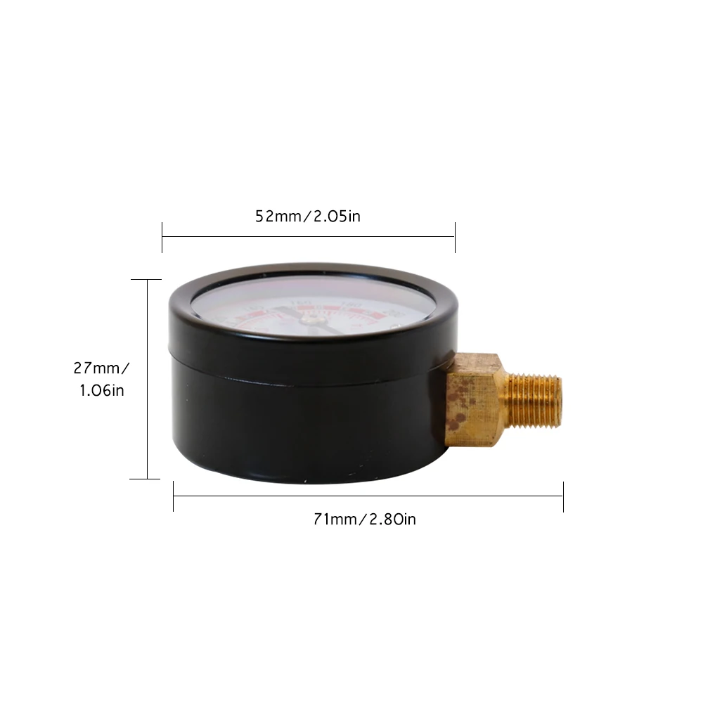 Двухдиапазонный измеритель давления гидравлической жидкости 2 дюйма диапазон