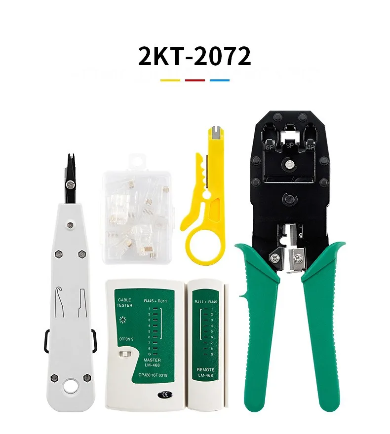

One Set Home Multi-Function Network Crystal Head Wiring Tool Set Cable Tester And Plier Crimp Crimper Clamp With One Packing Bag