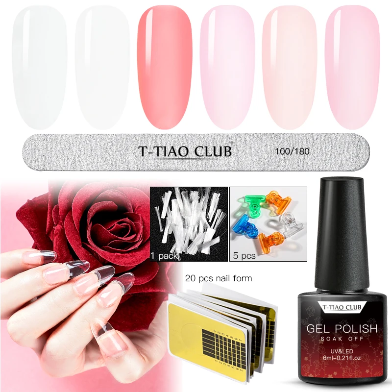 Акриловый поли Быстрый расширение УФ-гель Наборы Кристалл УФ-строитель гель для