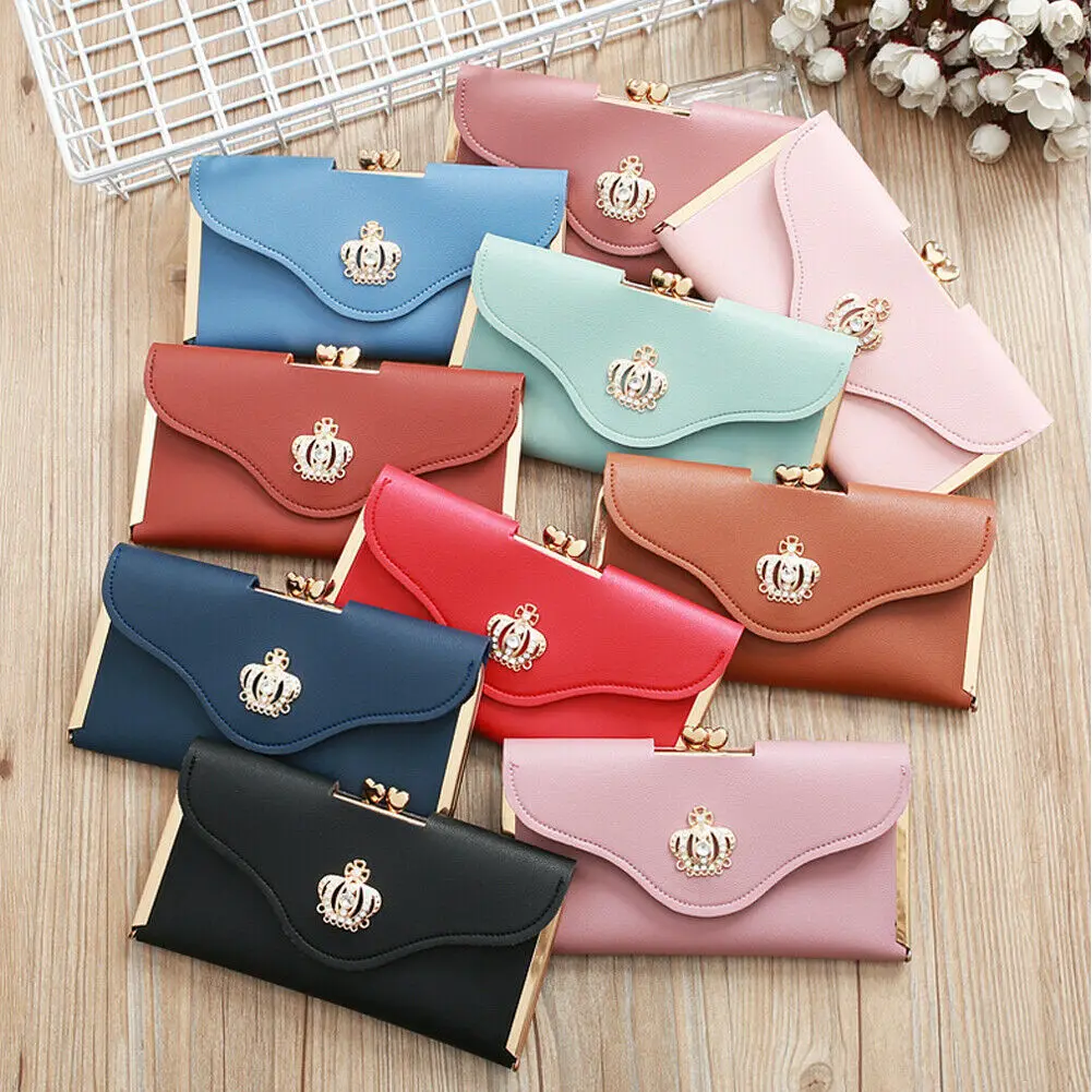 

Women Small Wallet Clutch Leather Purse Long Card Holder Phone Bag Case Purse lady Handbags Coin Zipper Short Wallets