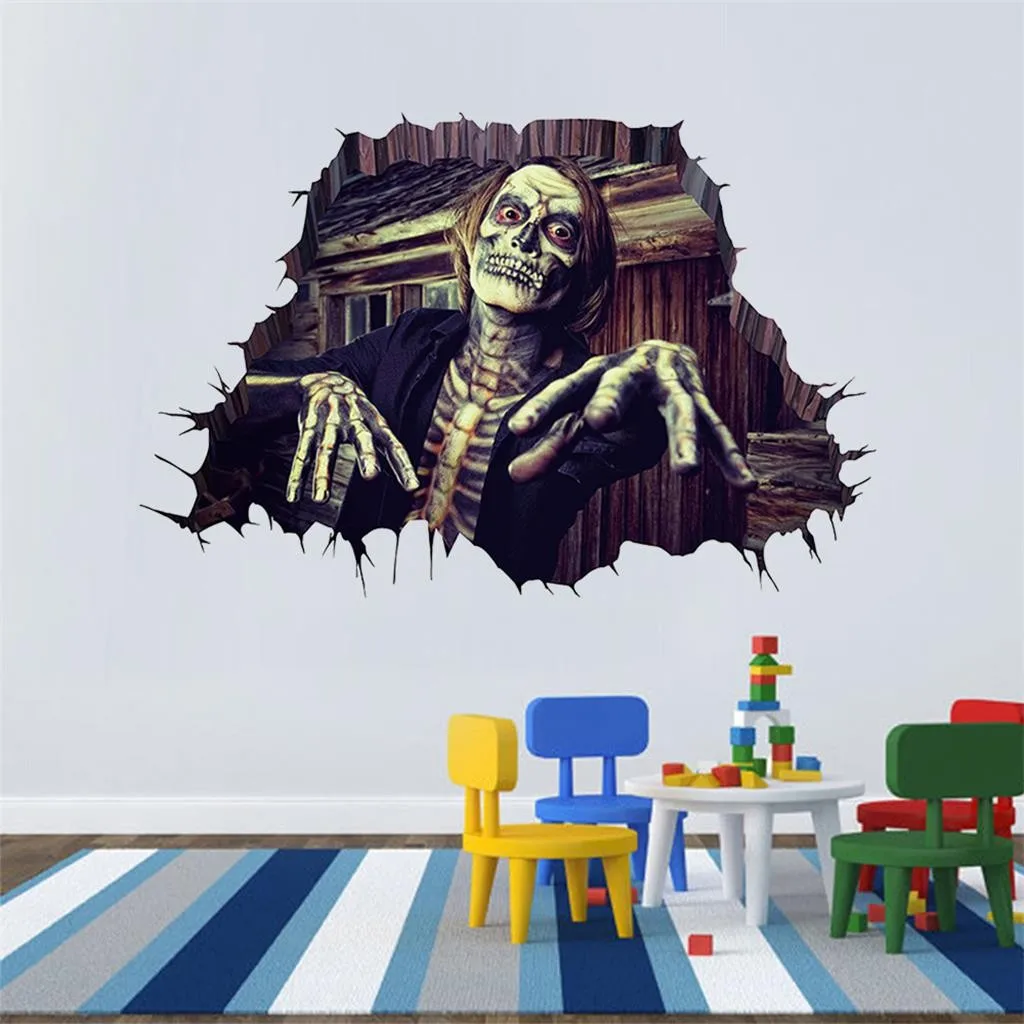 Украшения ужастики для хеллоуина реквизит 3D призрак страшная настенная наклейки