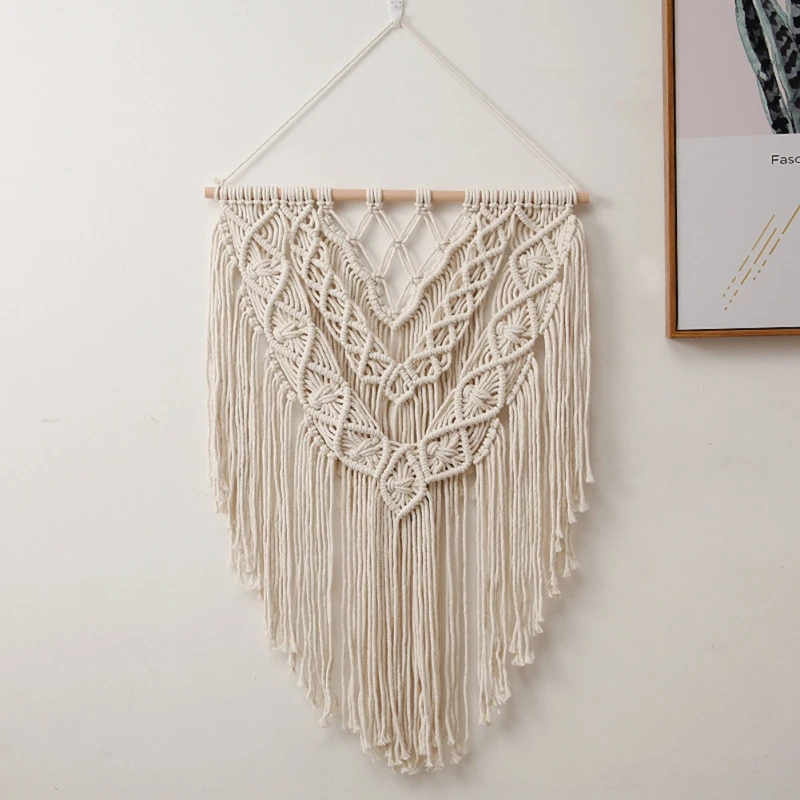 

Handcrafted Cotton Macrame Hand-woven Tapestry Wall Decoration Tapestry Hanging Wall Decor For Bedroom Living Room Dorm