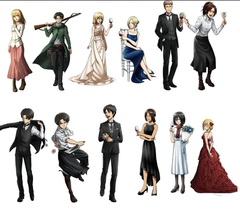 

Attack on Titan Prom Theme Anime Acrylic Stand Figure Model Desktop Decor Rivaille Mikasa Ackerman Eren Jäger Collection Gifts