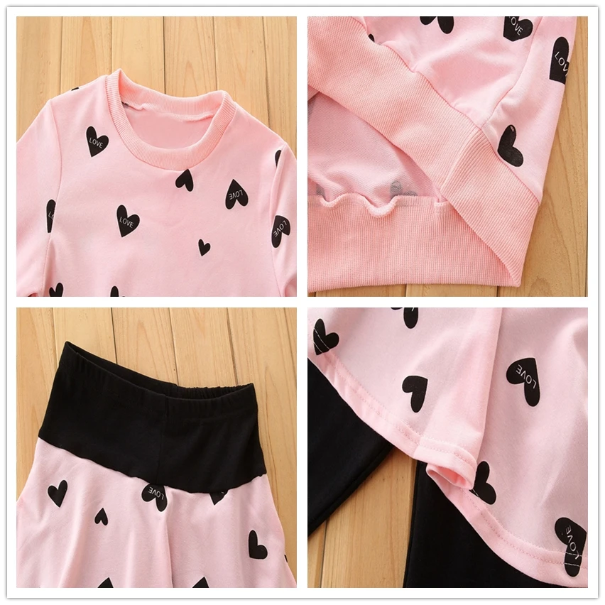 ZJHT Toddler Girls Clothing Sets 2019 Spring Autumn Children Clothes Dress Pants Baby Tracksuit Outfits Kids Sports Suit LM054 | Детская