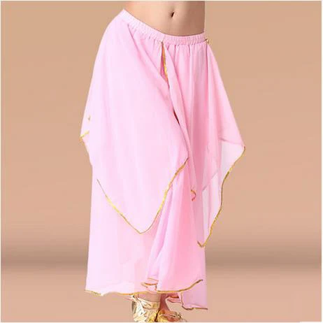 Костюмы для танца живота старший сексуальный шифон золото сторона танец юбка