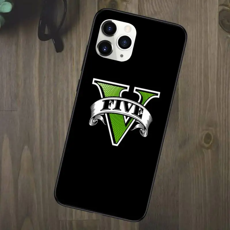 

rockstar gta 5 Grand Theft Black Cell Phone Case for iPhone 11 12 mini pro XS MAX 8 7 6 6S Plus X 5S SE 2020 XR