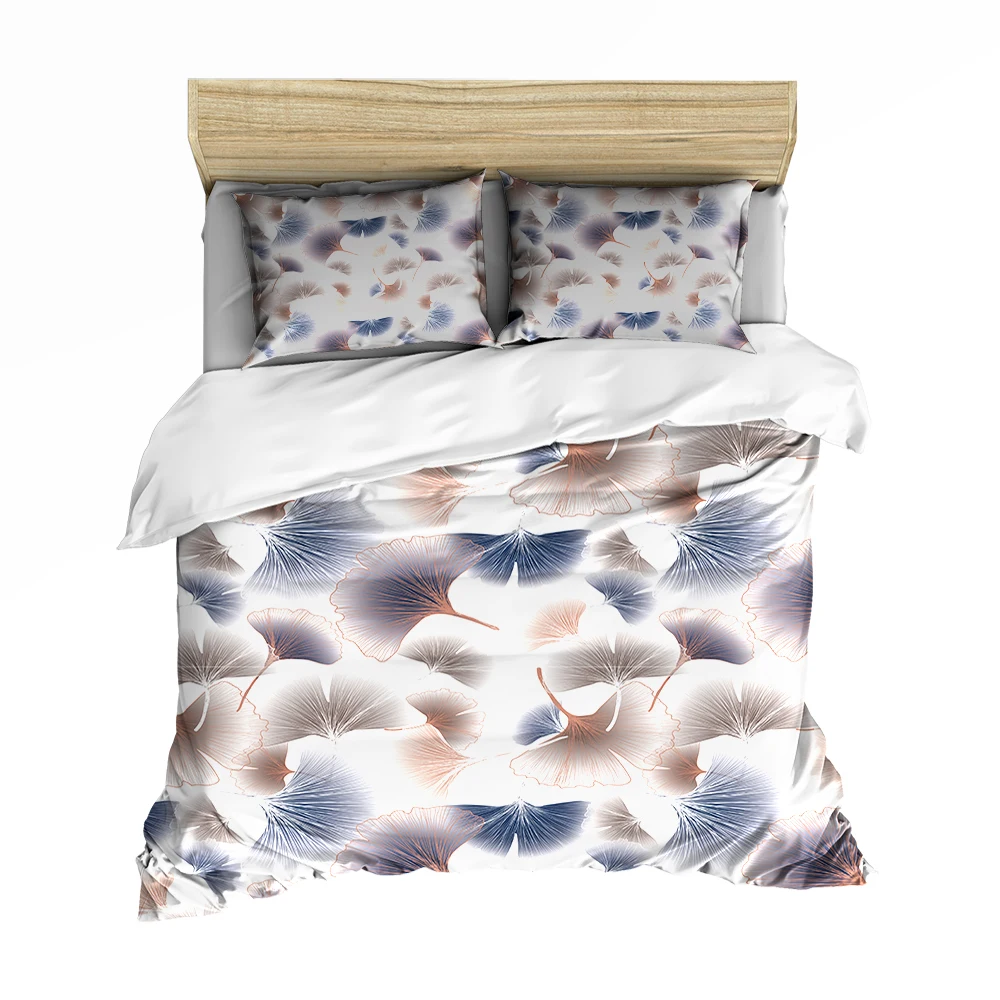 Пододеяльник с листьями и ветками гинкго набор постельного белья натуральным