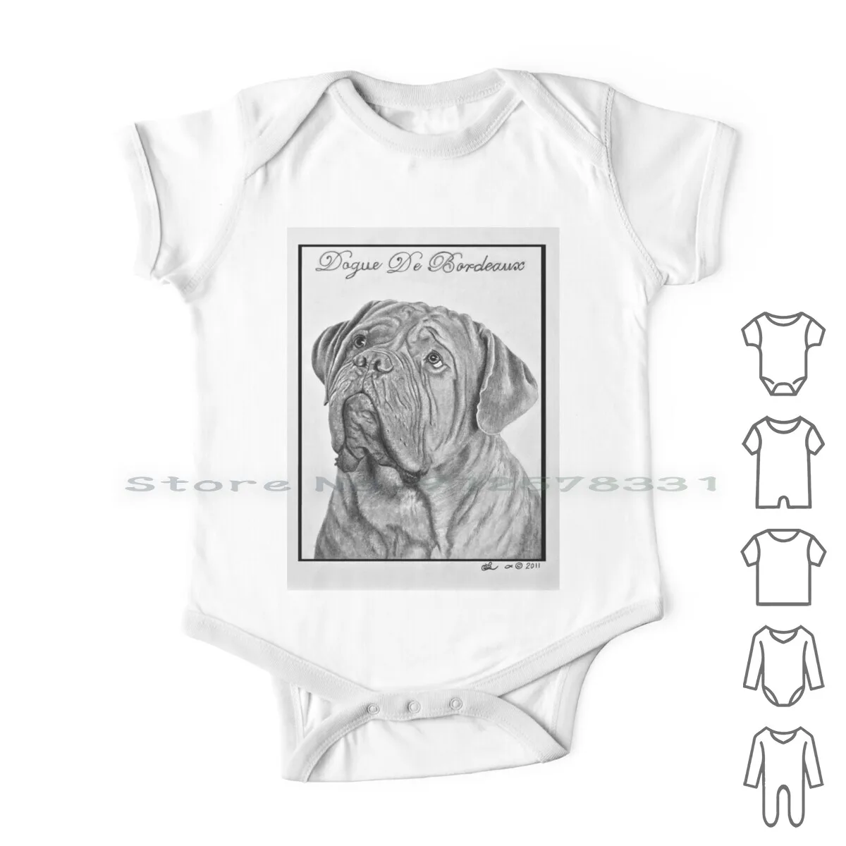 

Dogue De Bordeaux French Mastiff By Leslie Berg Newborn Baby Clothes Rompers Cotton Jumpsuits Akc Dog Breed Australian Dog