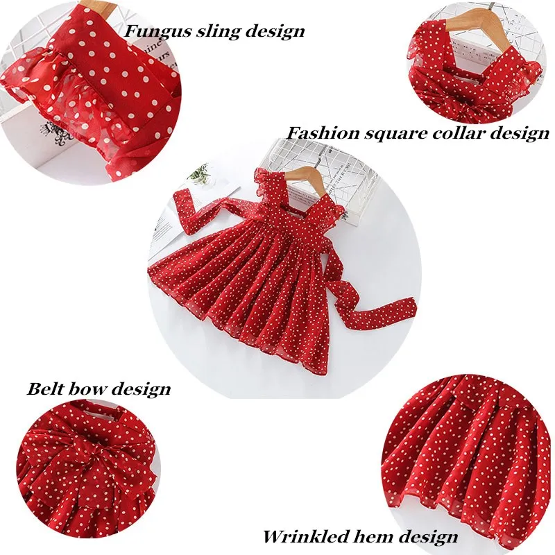 Детское Сетчатое платье без рукавов в горошек От 2 до 6 лет | Детская одежда и обувь