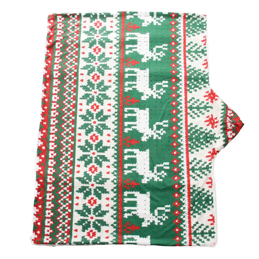 

Christmas Hooded Blanket Warm Plush Throw Blanket Printed Cloak Hooded Blankets