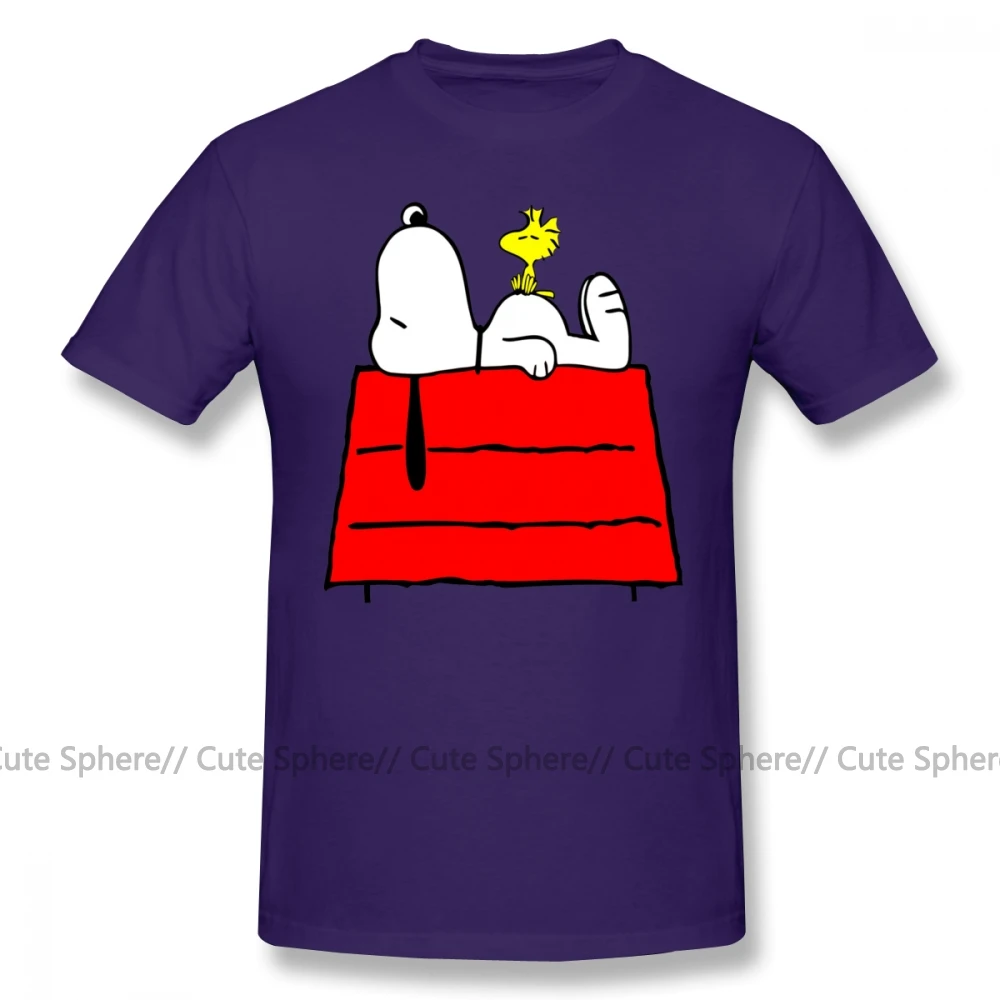 Футболка Peanuts Chill Out, Классическая футболка большого размера, 100 хлопок, графическая, с коротким рукавом, Мужская отличная футболка - Цвет: Purple