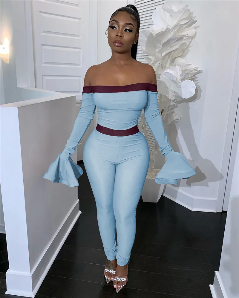 Сексуальный Облегающий комбинезон с открытыми плечами для женщин вырезом
