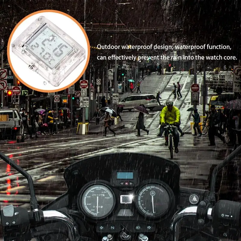 Автомобильные универсальные водонепроницаемые часы для мотоцикла с подсветкой