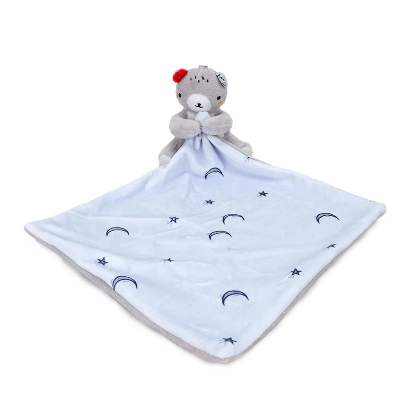 

Baby Toys Cute Cartoon Baby Soothing Towel Newborn Toy Soft Hand Towel Animal Soothing Doll Kids Toy to Bed Sleep Aid