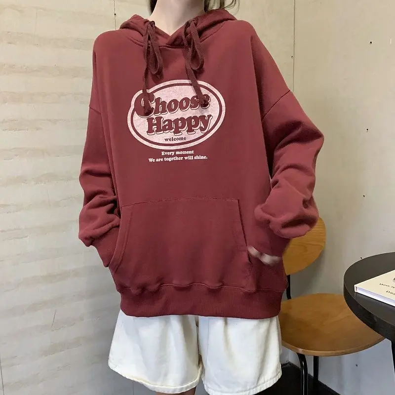 

Толстовка Женская с надписью Harajuku, в американском стиле хип-хоп, осень 2021