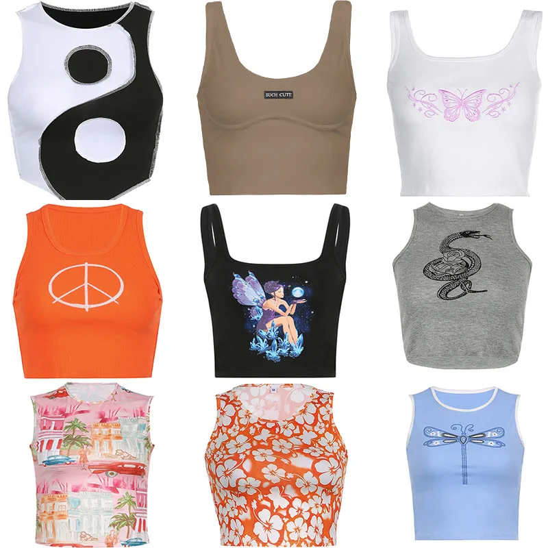 

Bustier Gothic Summer Y2k Mall Hot Goth Sexy Aesthetic Women Cyber 2021 Blouse Tank Accessories Baby Tee Corset Crop Top Vintage