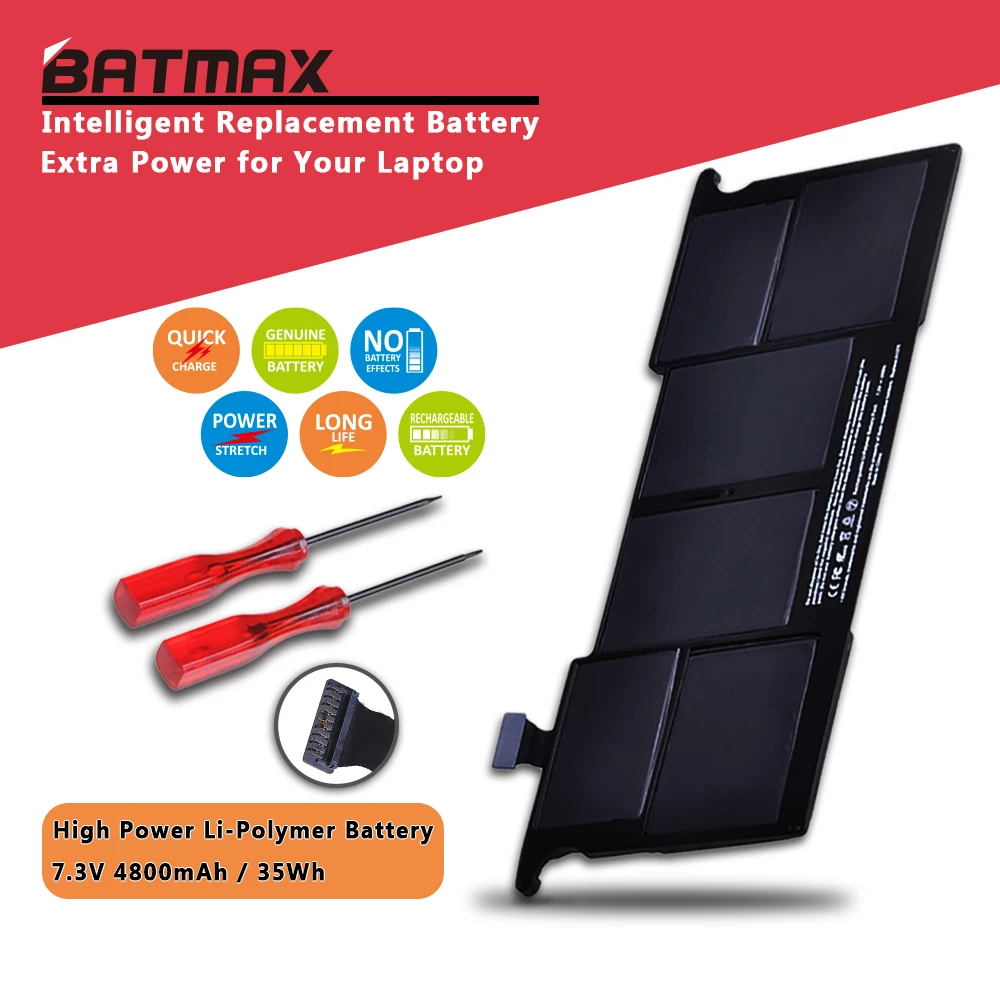 Аккумулятор для ноутбука Batmax A1375, для MacBook Air 11 дюймов, A1375, A1370 (только в конце версии 2010), MC505LL/A, MC506LL/A, MC507LL/A 661-5736