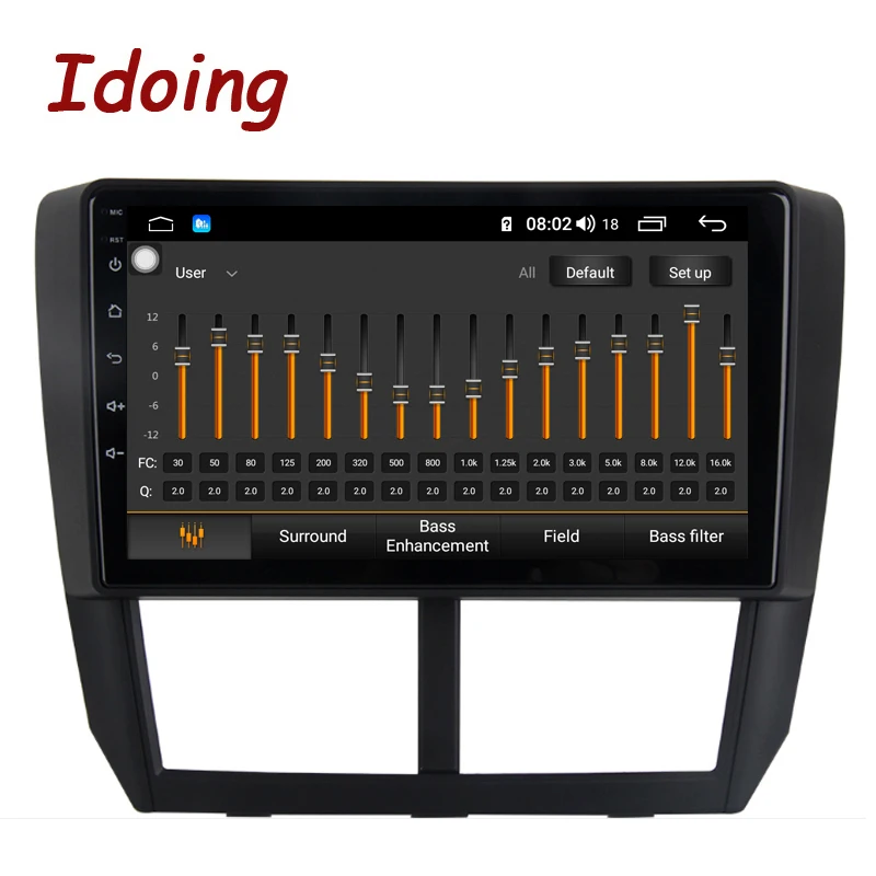Idoing 9 "4G + 64G 2.5D QLED автомобильный Android 10 Радио мультимедийный плеер для Subaru WRX Forester