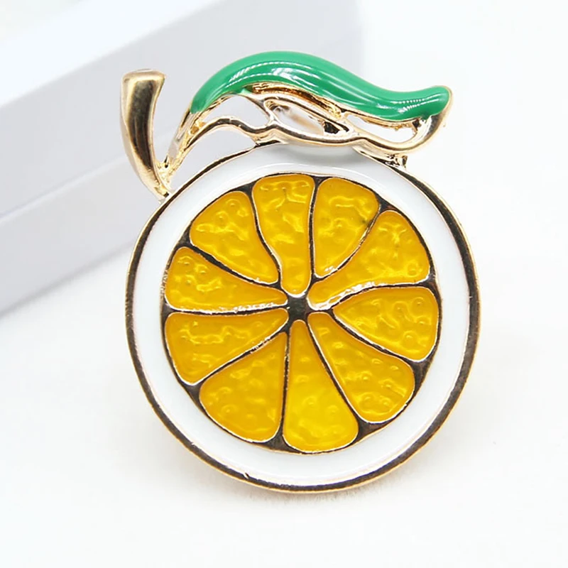 Эмалированная брошь в виде лимона унисекс женская и мужская булавка Милые Броши