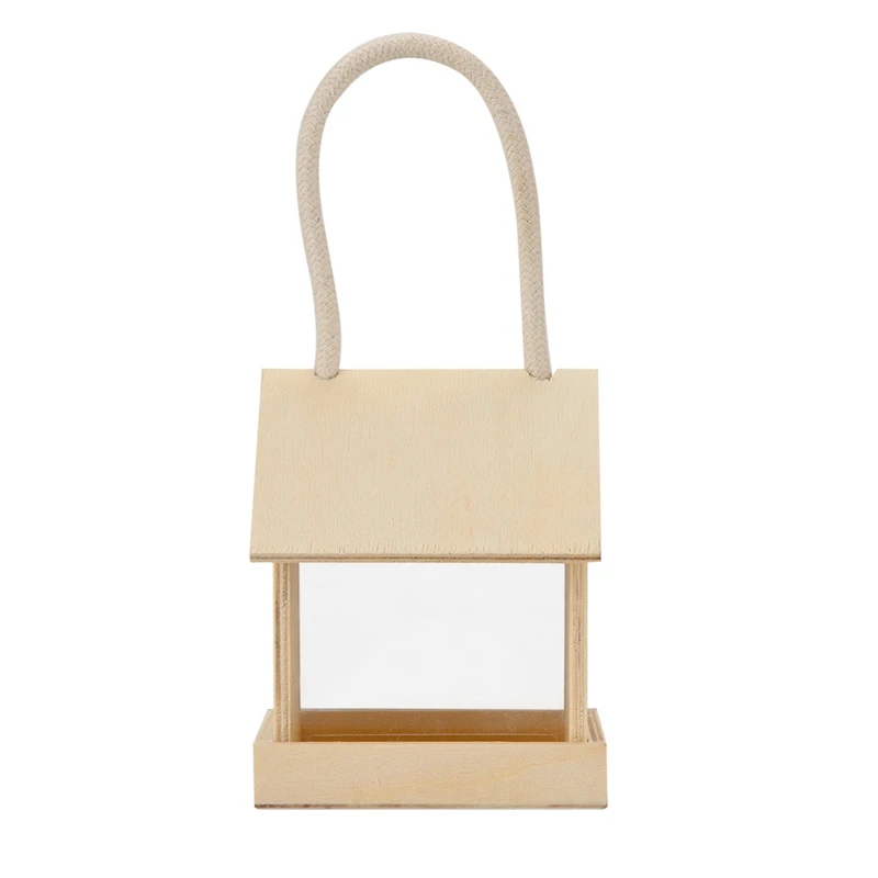 

Garden Bird Wooden Feeder Wild Bird Wooden Feeder Hanging in the Garden Yard Small Wall Mounted Wooden Bird Feeder