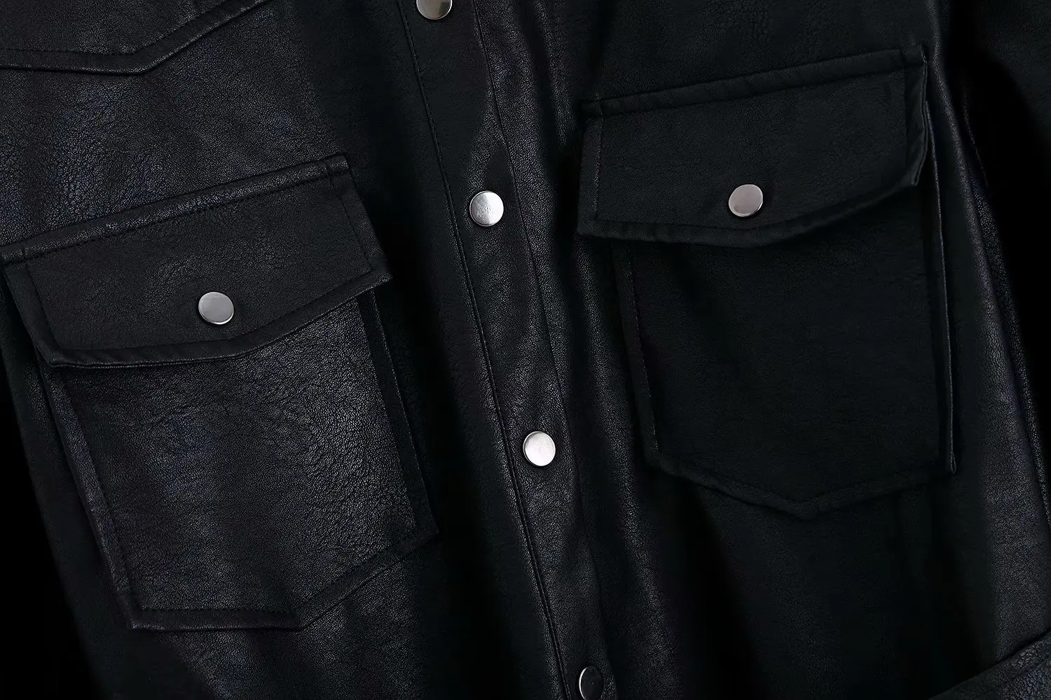 Imitation leather Jacket Belt Single Breasted Slim Long Jacket Women Streetwear Black Button Coat Windbreaker