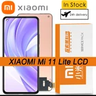 100% Оригинальный дисплей 6,55 дюйма с рамкой для Xiaomi MI11 Lite Mi 11 Lite 5G M2101K9AG, ЖК-дисплей с сенсорным экраном, дигитайзер, запасные части