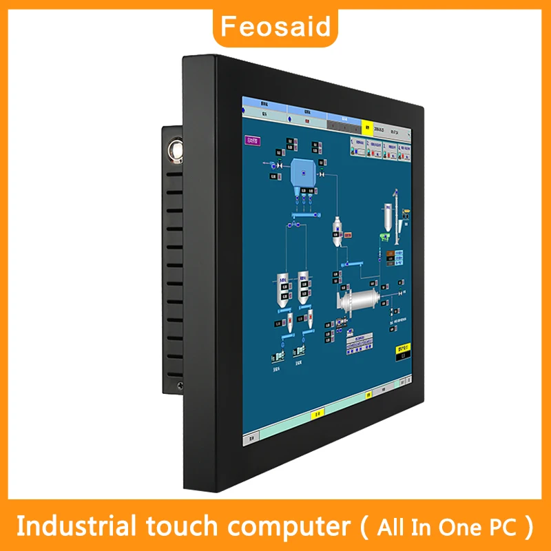 

Feosaid 10.4 inch industrial touch computer 10" mini All In One PC Fanless cooling Aluminum back cover core i3 I5 I7 win7 win10