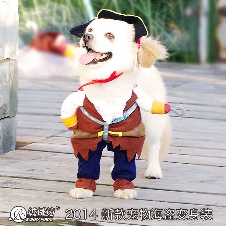 Одежда для собак костюм пирата Хэллоуин собаки питомцев низкая цена|Наборы