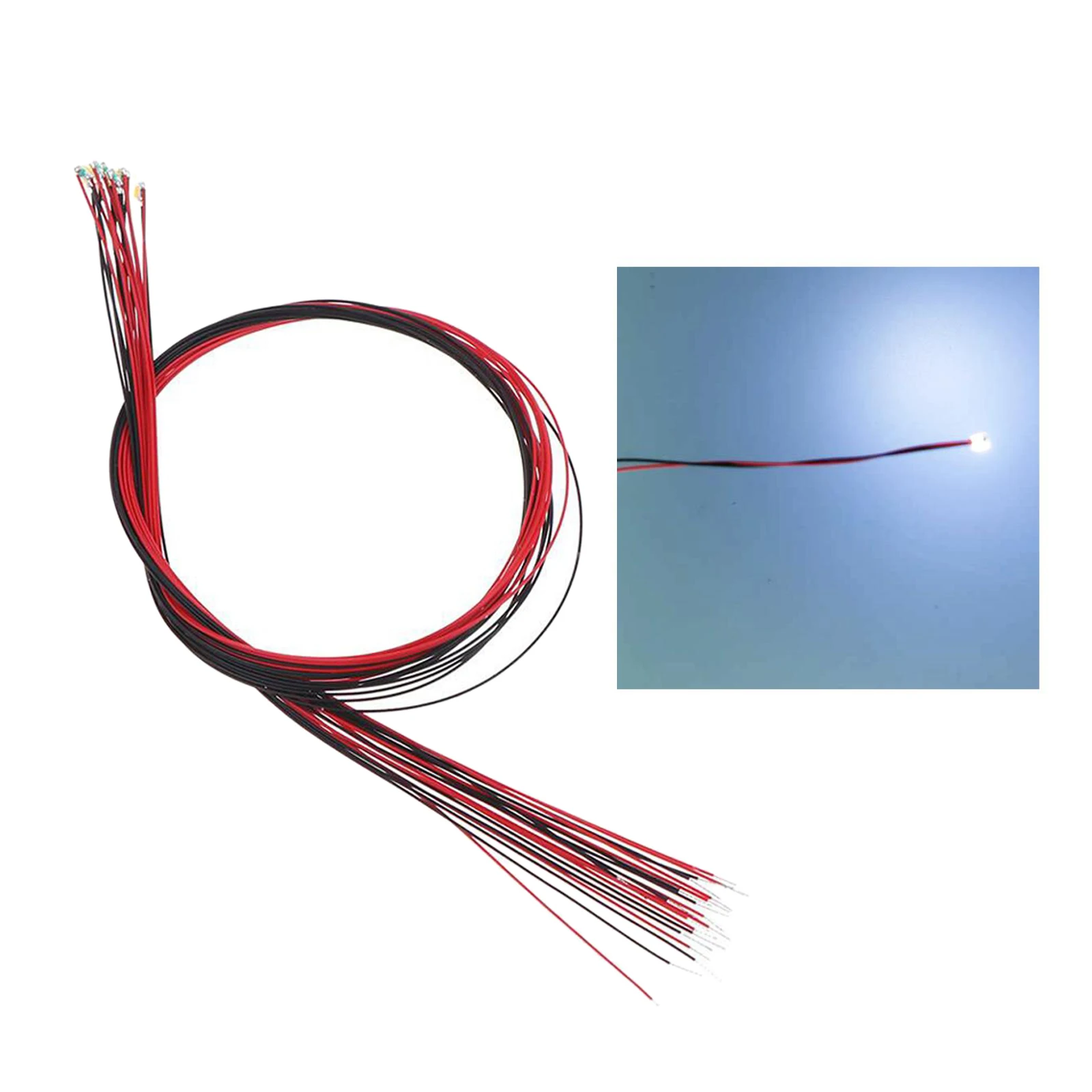 Minil&aacute;mpara precableada de un solo cabezal, luces LED para decoraci&oacute;n de casa de mu&ntilde;ecas, 30 Uds.-1