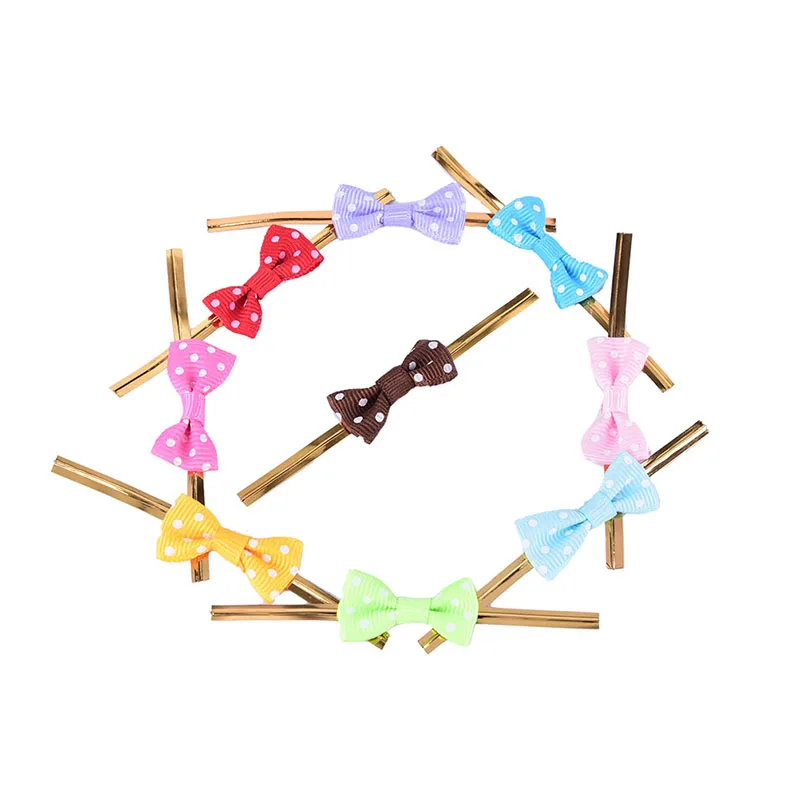 20 шт. металлический твист проволочный галстук-бабочка в горошек Галстуки для