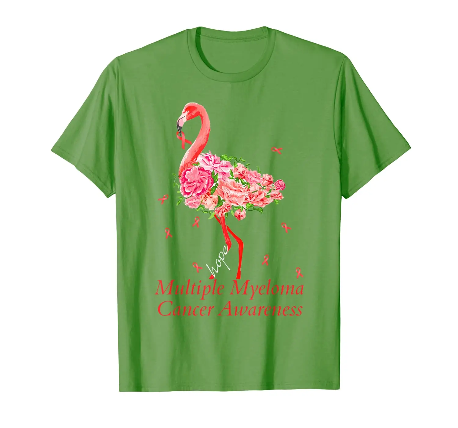 Hope Flamingo Multiple Myeloma Cancer Awareness T-Shirt | Мужская одежда