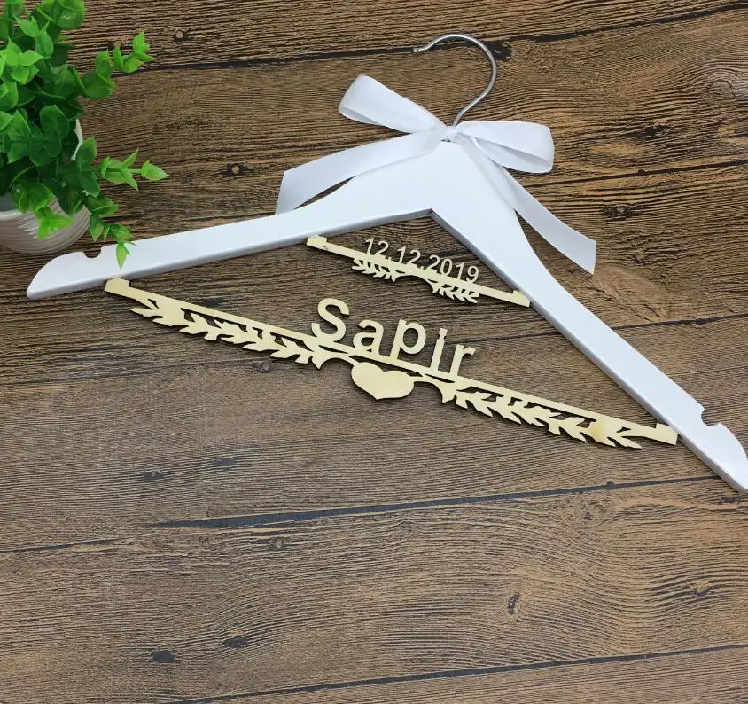 

Custom Bridal Wedding Hanger ,Wedding Gift, Bridal/Bachelorette Party Gifts ,wedding dress hanger, olive branch dress hanger