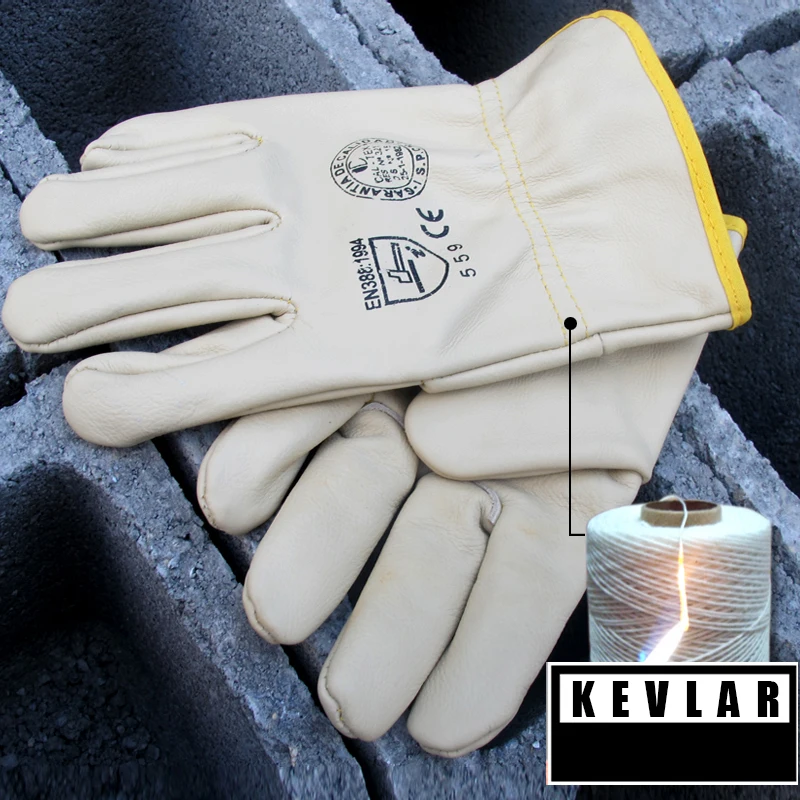 Сварочные перчатки промышленная защита воловья кожа мягкая изоляция