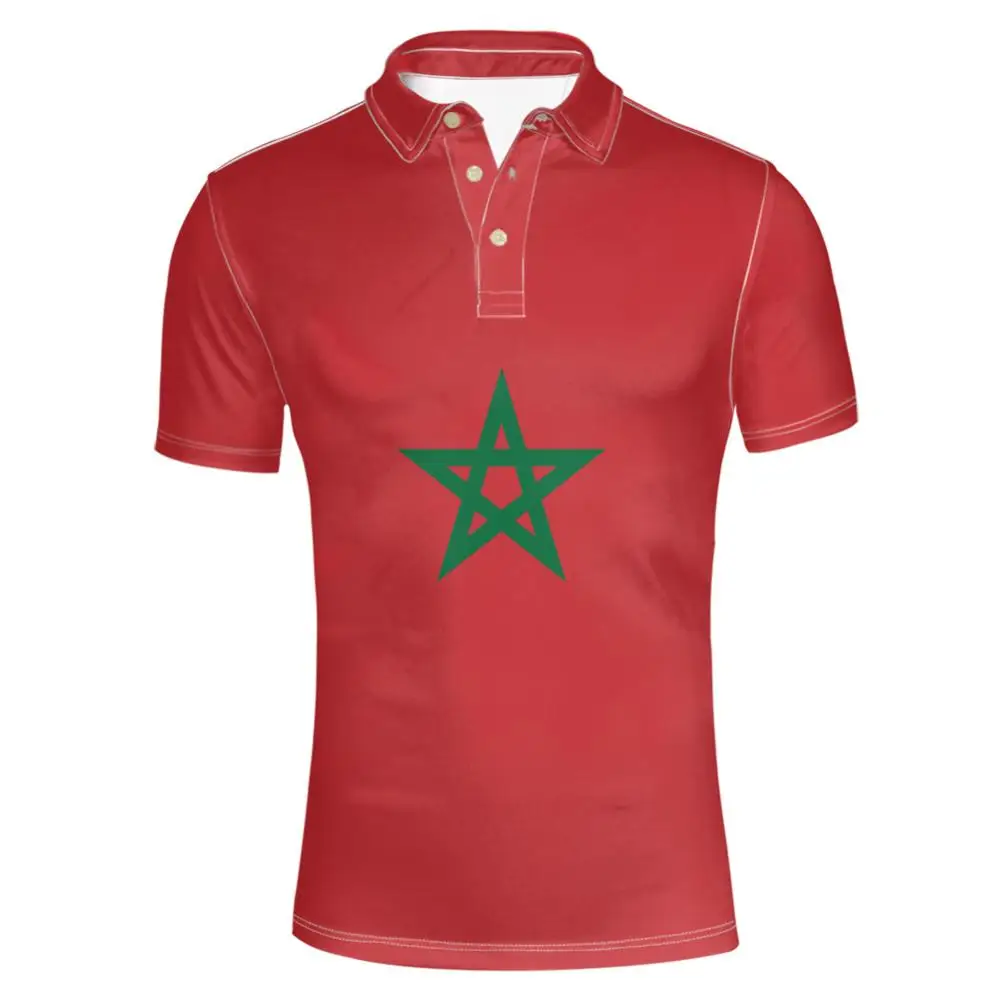 

MOROCCO male diy free custom made name number mar Polo shirt nation flag ma kingdom arabic arab country text print photo clothes