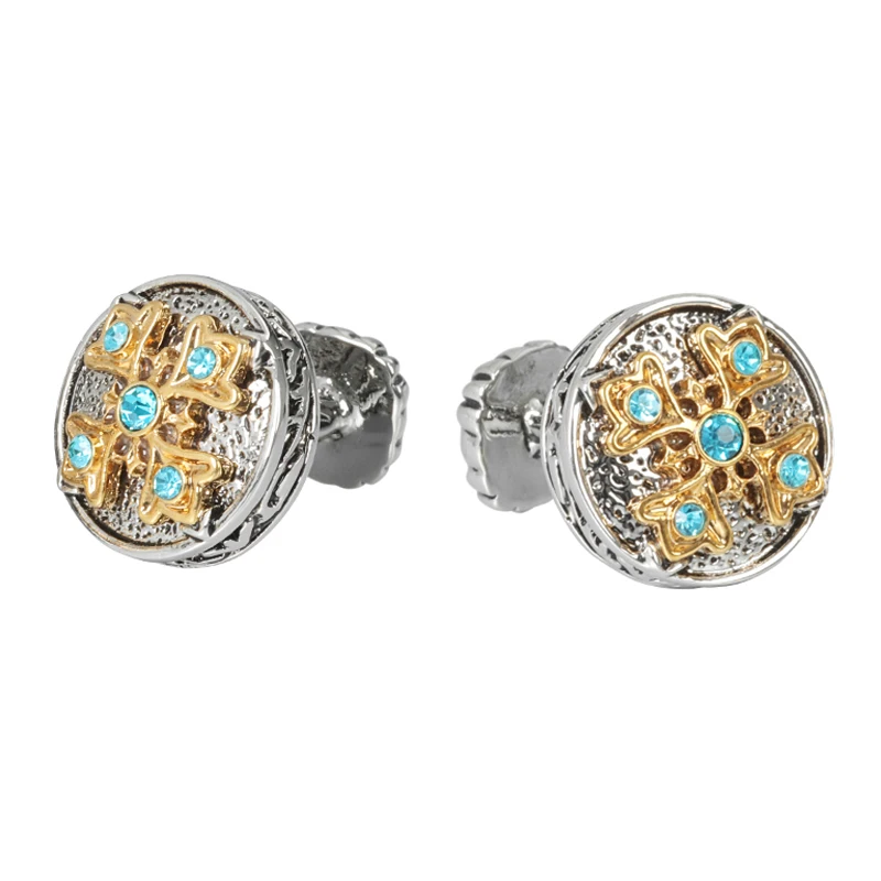 

Vintage Decorative Pattern Cufflinks Silvery Golden Color Plated with Wiped Black Oil Cuff Links Male Accessories