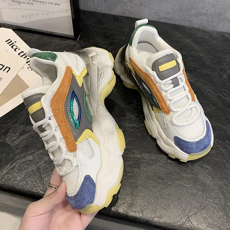 

2021 Designer Sneakers Women Platform Shoes Fashion Thick Bottom Sport Ladies Trainer Casual Vulcanized Shoes Women Basket Femme