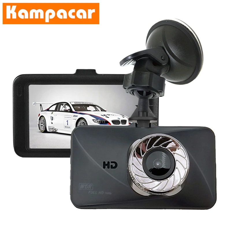 Автомобильный видеорегистратор Kampacar, 3 дюйма, камера s, фронтальная линза, видео рекордер, видеорегистратор, авто регистратор, мини видеорегистратор, видеокамера HD 1080 P, регистратор, камера