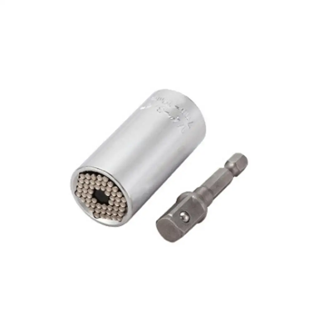 2 Pcs/Set Magic Spanner Grip Multi Function Universal Ratchet Socket 7-19mm Power Drill Adapter Car Hand Tools Repair Kit