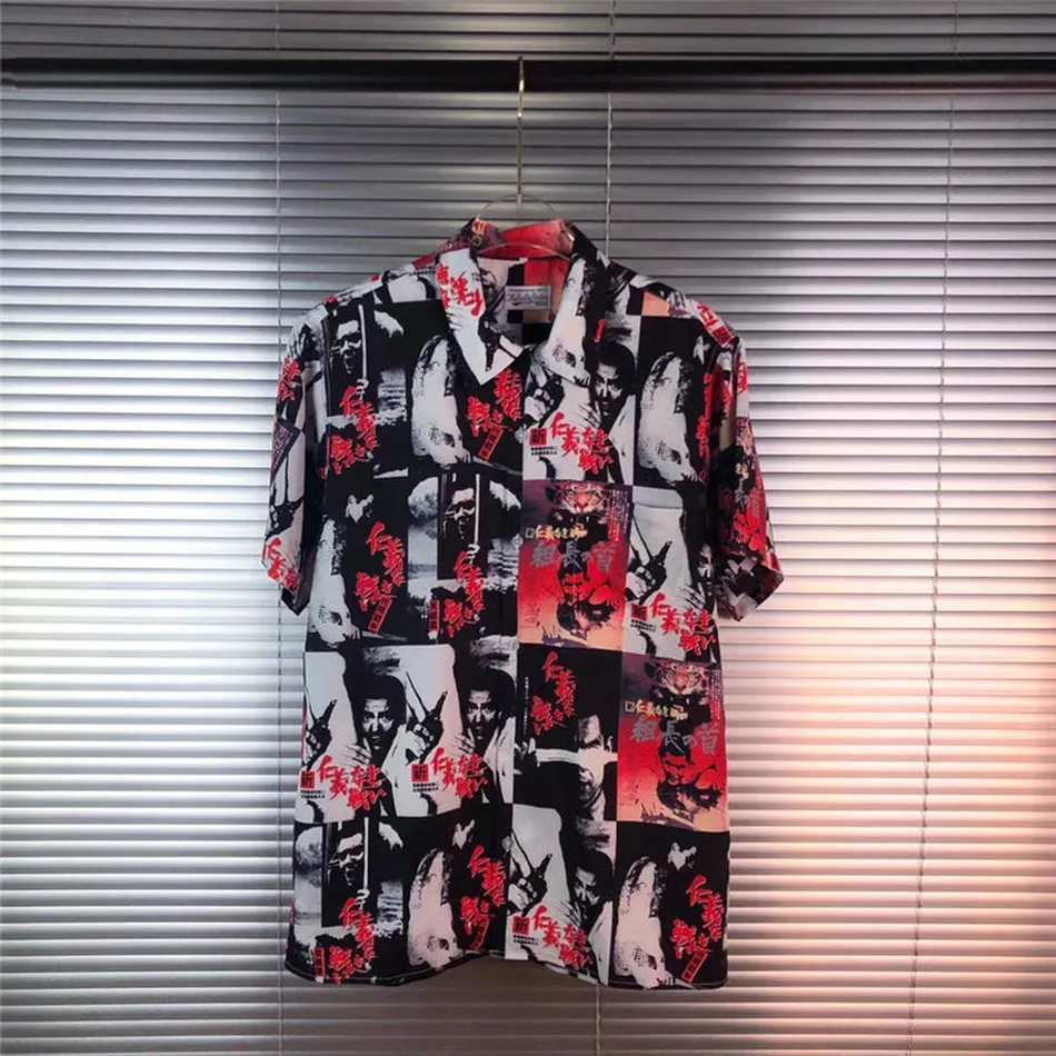 

WACKO MARIA Shirt Men Women 1:1 Best-quality Streetwear Top Tees Shirts for men clothing