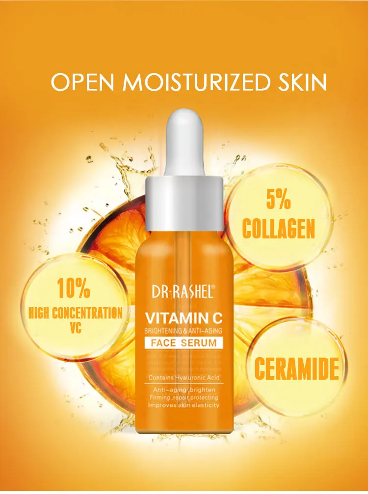 DR.RASHEL 50ml Brightening Anti-aging Facial Essence Vitamin C Whitening Moisturizing Skin Hydrating for All Skin Type