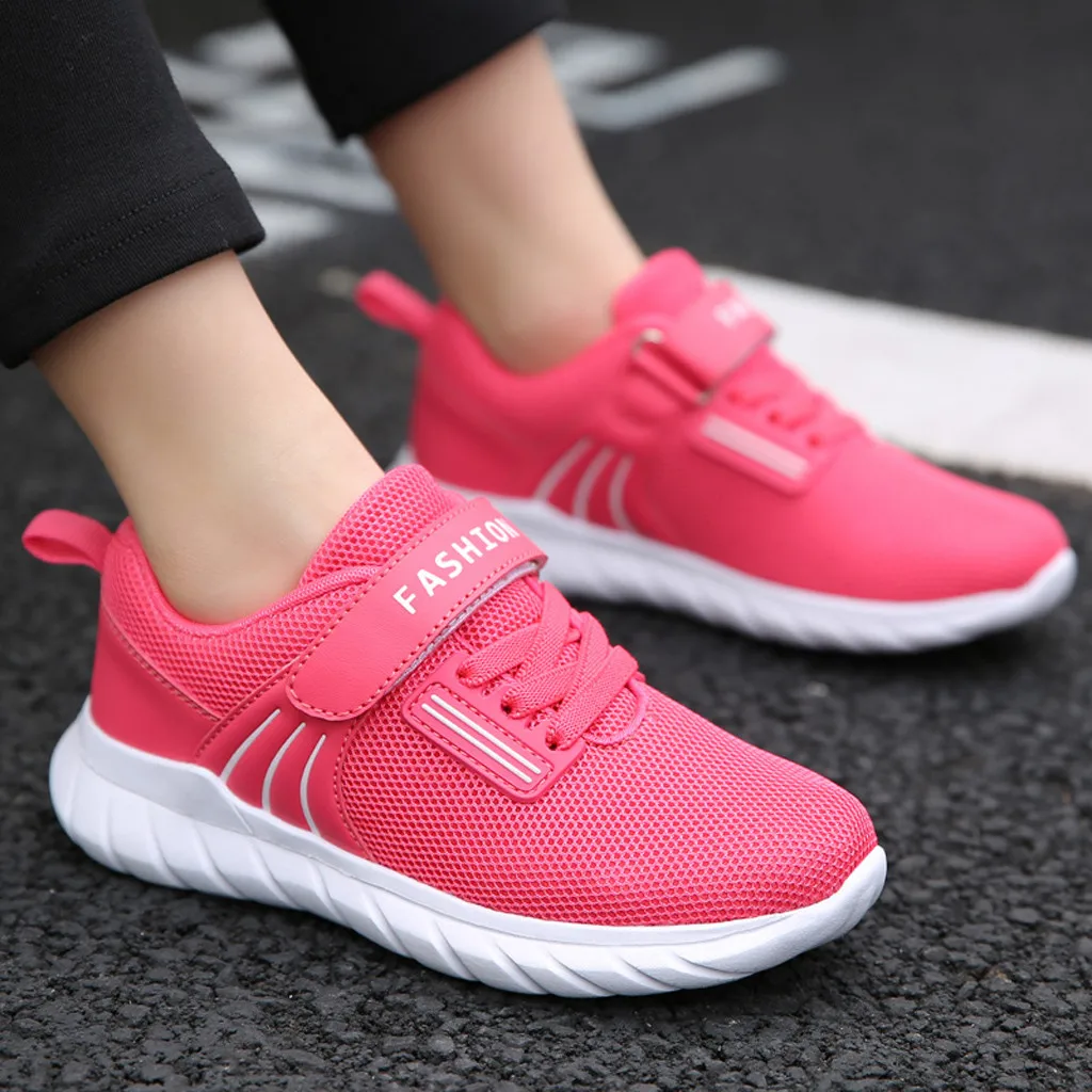 Новинка 2019 модная обувь для девочек детская сетчатая дышащая легкая Удобная