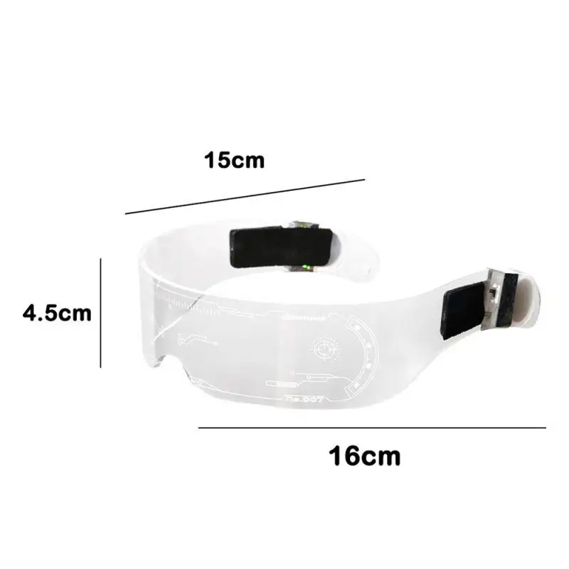 

LED Luminous Glasses Electronic Visor Glasses Light Up Glasses Prop For Festival KTV Bar Party Performance Children Adult Gifts