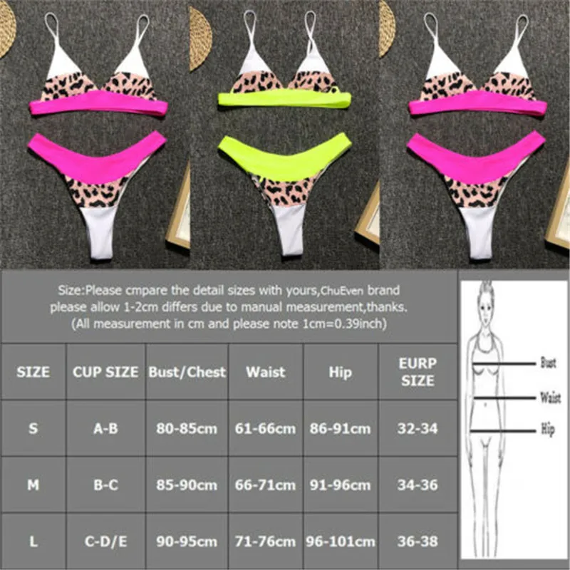 Женский купальник-бикини с высокой талией мягкими чашечками леопардовым принтом