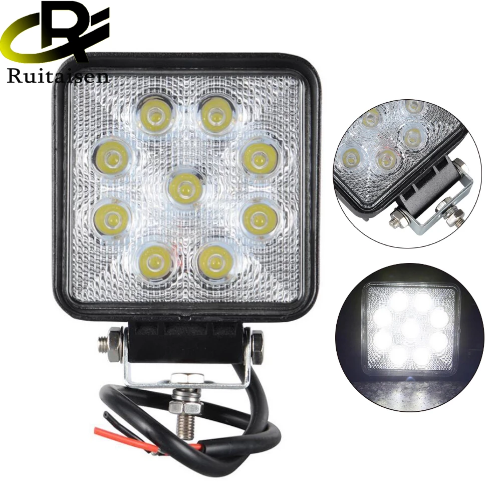 

Ruitaisen 4 Inch 27W 12V 24V Led Work Light Off Road Light Bar Indicators For Suv Car Truck Bus Boat Motorcycle Tractor