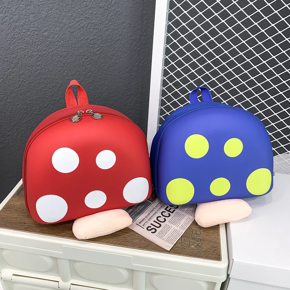 

2021 Children Backpack Cute Cartoon 3D Soft Shell Mushroom Backpack Kids Kindergarten School Book Bag Canvas Knapsack mochila