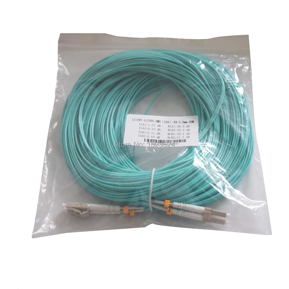 40 метров Φ LC/LC LC/UPC многорежимный OM3 волоконный кабель дуплексный оптический