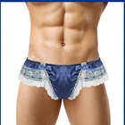 Мужские сексуальные трусики с открытой промежностью, G-стринги, бандажные кружевные трусики, микро-стринги, сексуальное нижнее белье для геев, мужские трусики танга, T-образные