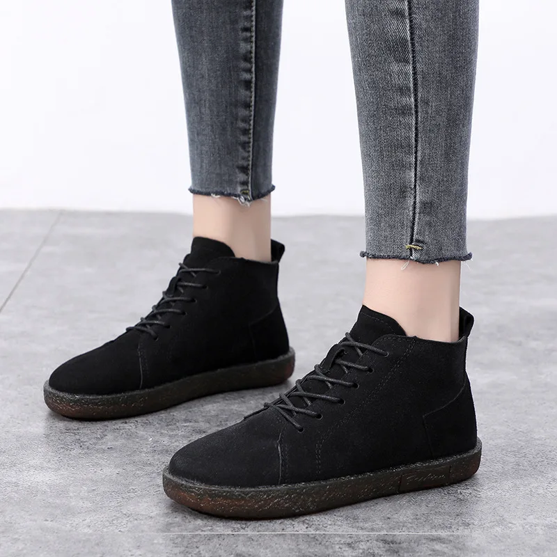 

Women's shoes 2020 autumn and winter Korean fashion all-match casual shoes flat heel comfortable round toe women casual shoes